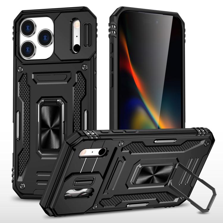 Custodia armatura in TPU e PC per iPhone 16e e Pro Max