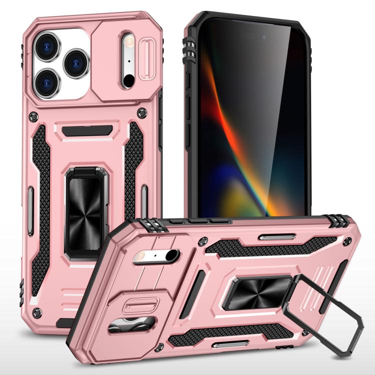 Custodia armatura in TPU e PC per iPhone 16e e Pro Max