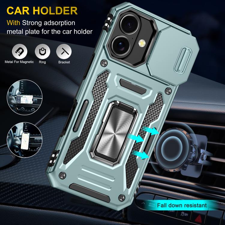 Custodia armatura in TPU e PC per iPhone 16 Plus e 15 Pro Max
