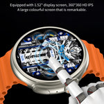 Z78 Ultra Smart Watch HD con schermo rotondo da 1,52 pollici supporta il monitoraggio della frequenza cardiaca/ossigeno nel sangue