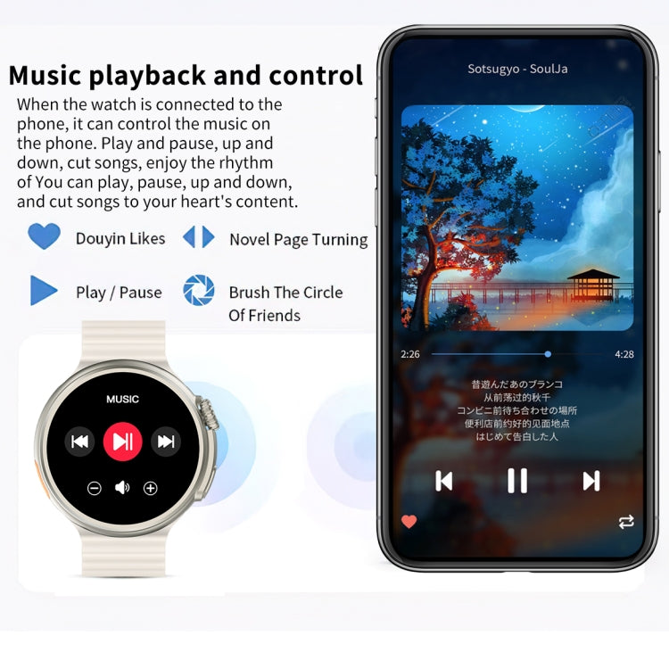 Z78 Ultra Smart Watch HD con schermo rotondo da 1,52 pollici supporta il monitoraggio della frequenza cardiaca/ossigeno nel sangue