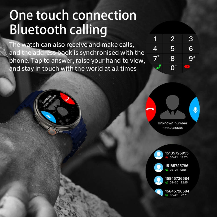 Z78 Ultra Smart Watch HD con schermo rotondo da 1,52 pollici supporta il monitoraggio della frequenza cardiaca/ossigeno nel sangue