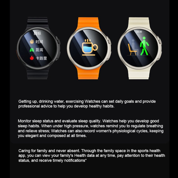V3 Ultra Max Smart Watch con schermo rotondo TFT da 1,6 pollici supporta chiamate vocali/monitoraggio dell'ossigeno nel sangue