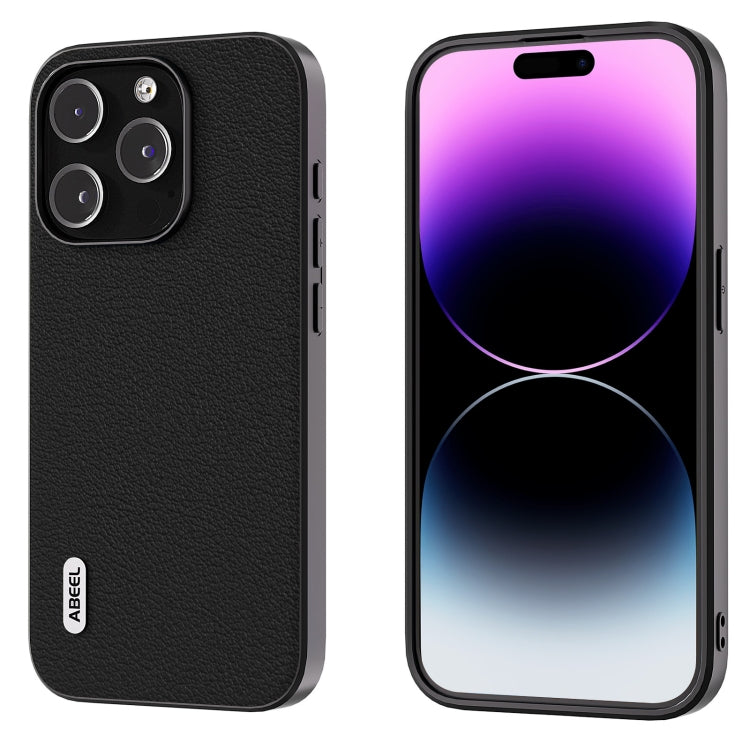 Custodia in vera pelle Wave Black Edge per iPhone 15 e 16