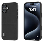 Custodia in vera pelle Wave Black Edge per iPhone 15 e 16