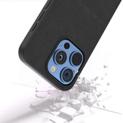 Custodia Wave Black Edge in vera pelle per iPhone