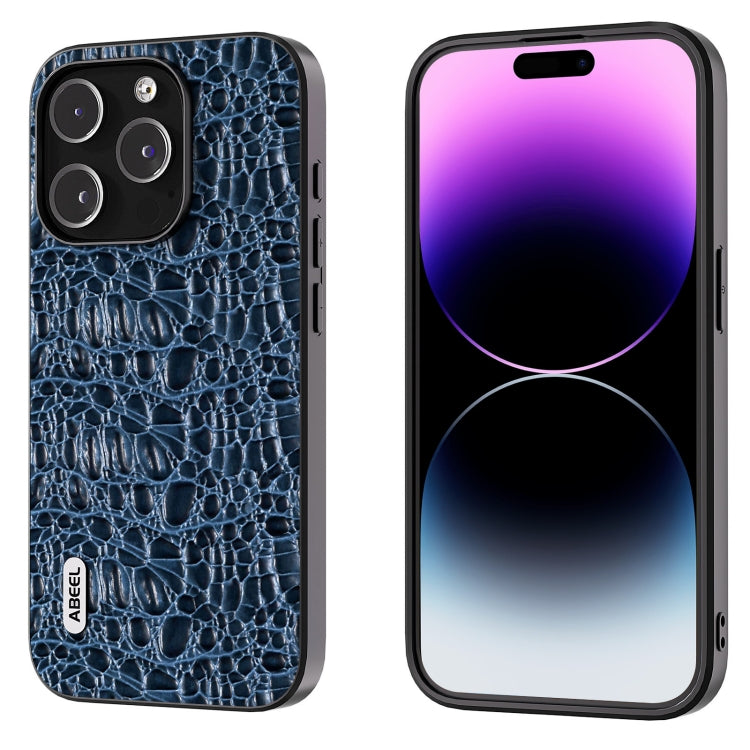 ABEEL Custodia per telefono con baldacchino in vera pelle con bordo nero, For iPhone 15 Pro Max, For iPhone 15 Pro, For iPhone 15 Plus, For iPhone 15