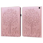 Custodia per tablet in pelle goffrata albero e cervo, For Amazon Fire Max 11