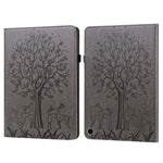 Custodia per tablet in pelle goffrata albero e cervo, For Amazon Fire Max 11
