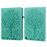 Custodia per tablet in pelle goffrata albero e cervo, For Amazon Fire Max 11