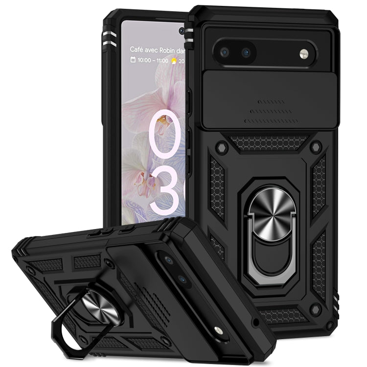 Custodia per telefono con supporto per camshield scorrevole, For Google Pixel 7a, For Google Pixel 6a