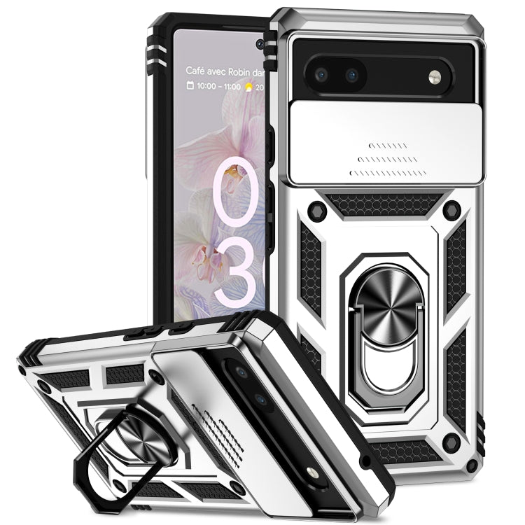 Custodia per telefono con supporto per camshield scorrevole, For Google Pixel 7a, For Google Pixel 6a