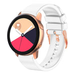 Cinturino in silicone con fibbia in oro rosa tinta unita da 20 mm, For Amazfit GTR Mini / Bip 3 / Bip 3 Pro