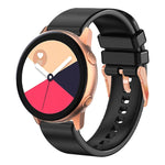 Cinturino in silicone con fibbia in oro rosa tinta unita da 20 mm, For Amazfit GTR Mini / Bip 3 / Bip 3 Pro