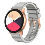 Cinturino in silicone con fibbia in oro rosa tinta unita da 20 mm, For Amazfit GTR Mini / Bip 3 / Bip 3 Pro