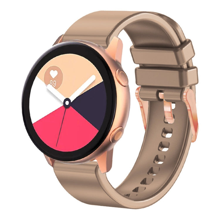 Cinturino in silicone con fibbia in oro rosa tinta unita da 20 mm, For Amazfit GTR Mini / Bip 3 / Bip 3 Pro
