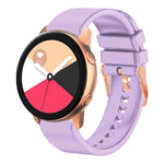 Cinturino in silicone con fibbia in oro rosa tinta unita da 20 mm, For Amazfit GTR Mini / Bip 3 / Bip 3 Pro