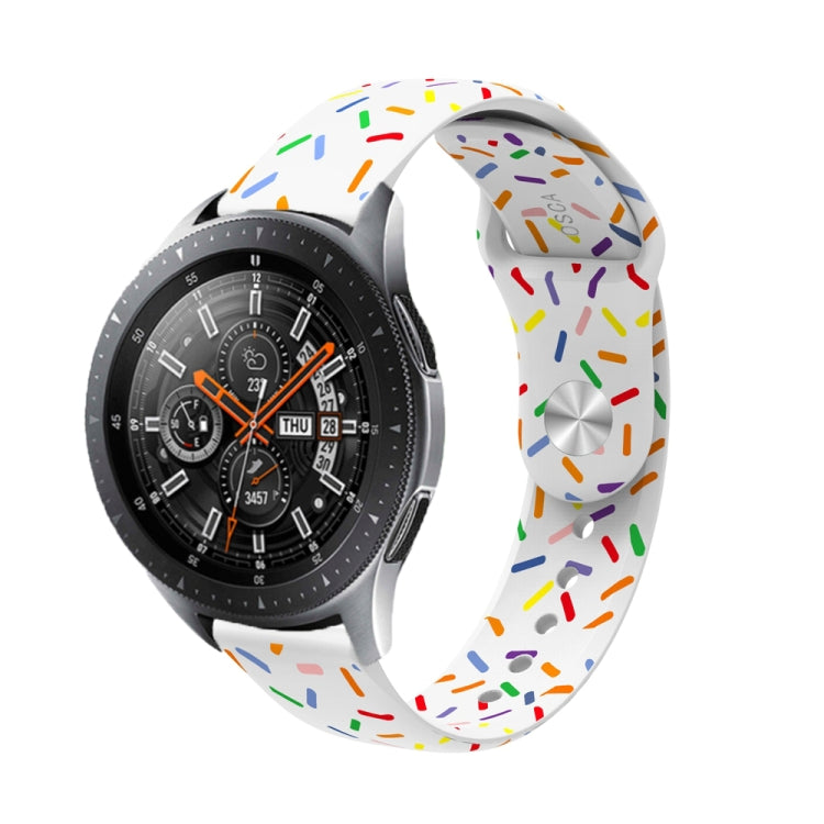 Cinturino sportivo in silicone con punti arcobaleno da 20 mm, For Garmin Venu / SQ / SQ2 / Venu 2 Plus
