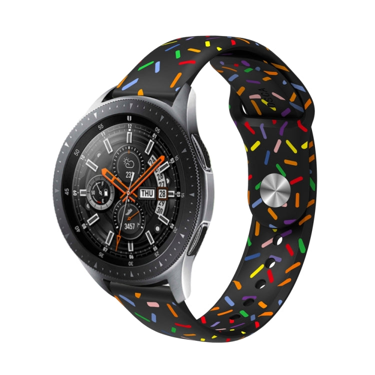 Cinturino sportivo in silicone con punti arcobaleno da 20 mm, For Garmin Venu / SQ / SQ2 / Venu 2 Plus
