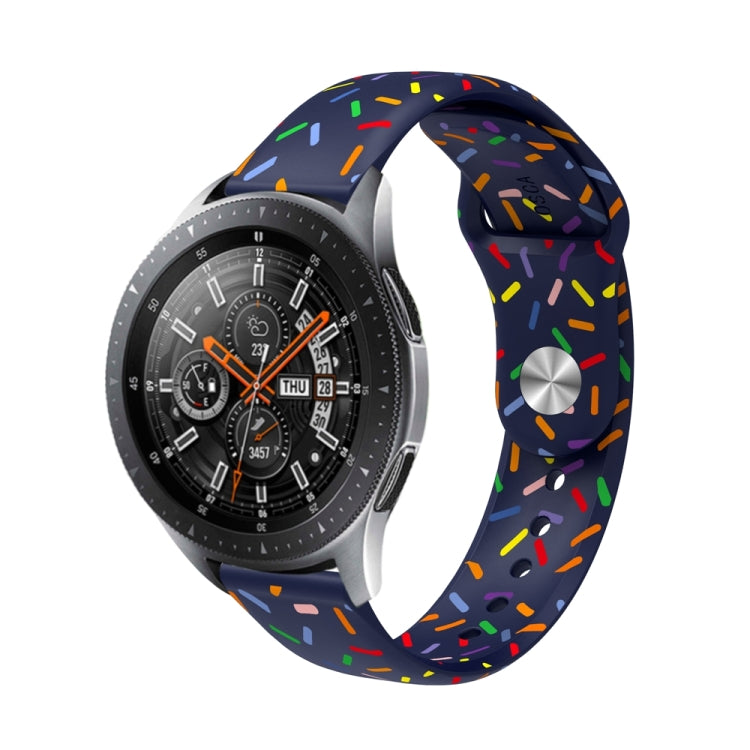 Cinturino sportivo in silicone con punti arcobaleno da 20 mm, For Garmin Venu / SQ / SQ2 / Venu 2 Plus