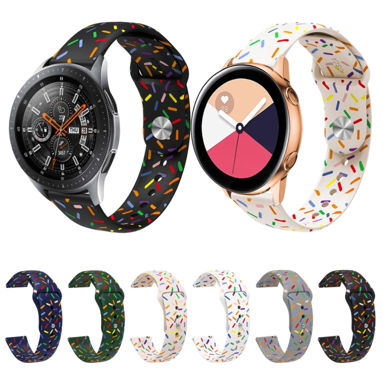 Cinturino sportivo in silicone con punti arcobaleno da 20 mm, For Garmin Venu / SQ / SQ2 / Venu 2 Plus