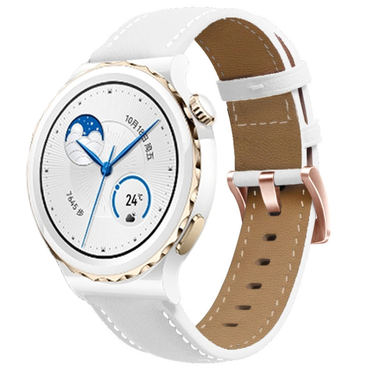 Cinturino per orologio in vera pelle con fibbia in oro rosa da 20 mm, For Garmin Venu / SQ / SQ2 / Venu 2 Plus