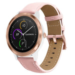 Cinturino per orologio in vera pelle con fibbia in oro rosa da 20 mm, For Garmin Venu / SQ / SQ2 / Venu 2 Plus