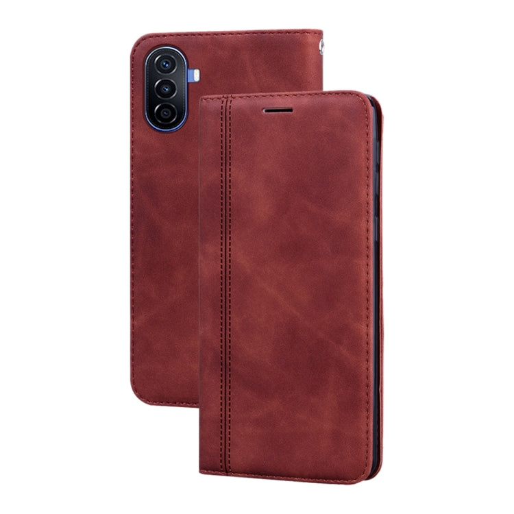 Custodia per telefono in PU con vibrazione orizzontale magnetica aziendale smerigliata, For Huawei nova Y61/Enjoy 50z, For Huawei nova Y70 / Y70 Plus, For Huawei nova 9 SE 4G/5G