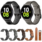 Cinturino per orologio in vera pelle con fibbia nera cucita, For Garmin Venu / SQ / SQ2 / Venu 2 Plus