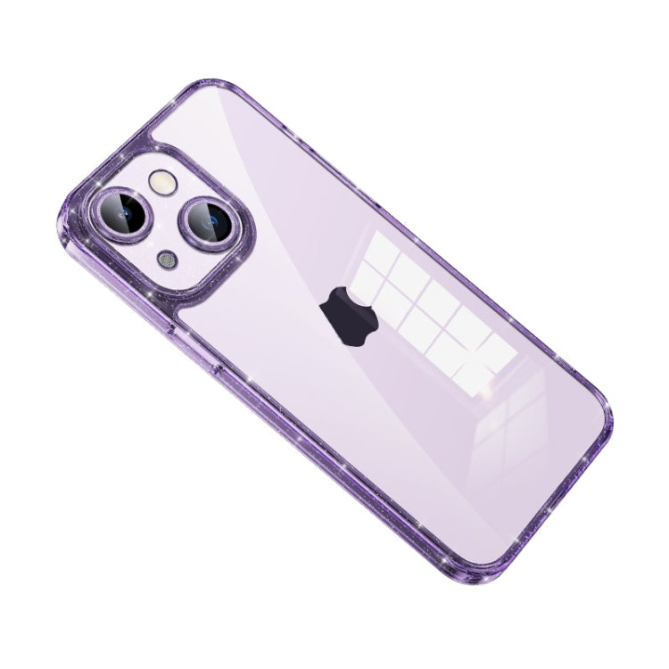 Custodia TPU glitterata con vetro temperato per iPhone 14