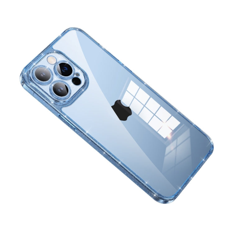 Custodia TPU glitterata con vetro temperato per iPhone 14