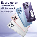 Custodia TPU glitterata con vetro temperato per iPhone 14