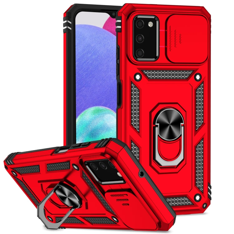 Custodia con copriobiettivo scorrevole per Samsung Galaxy A03