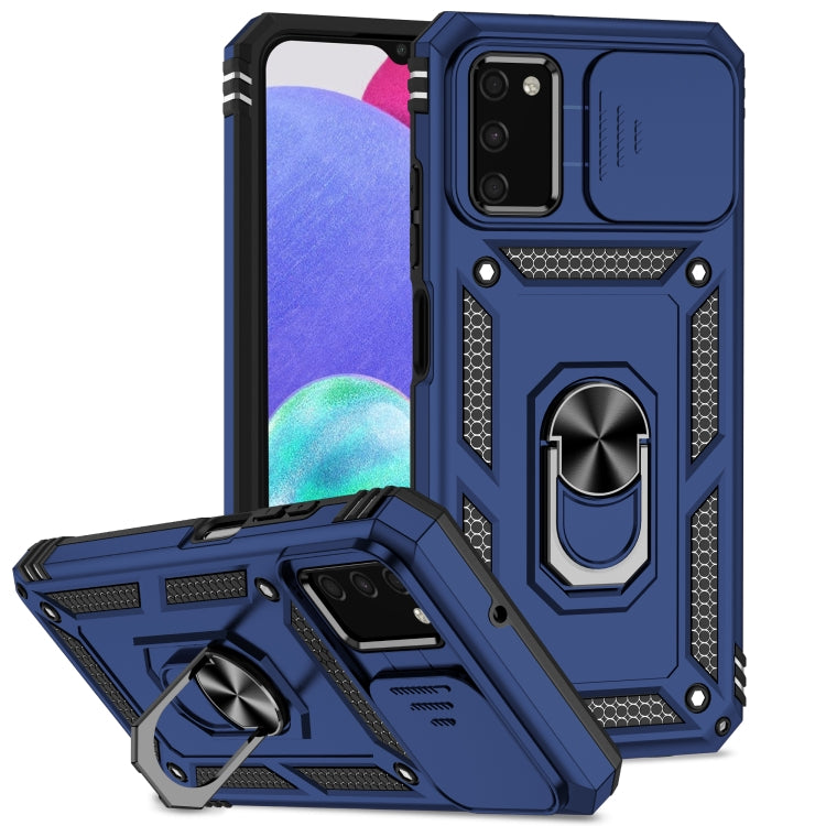 Custodia con copriobiettivo scorrevole per Samsung Galaxy A03