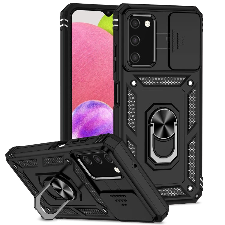 Custodia con copri camera scorrevole per Samsung Galaxy
