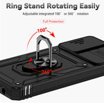 Custodia con copri camera scorrevole per Samsung Galaxy