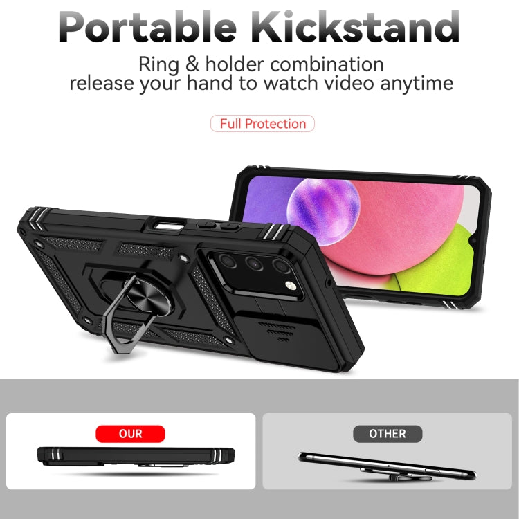 Custodia con copri camera scorrevole per Samsung Galaxy