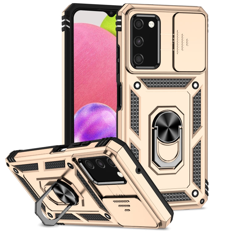 Custodia con copri camera scorrevole per Samsung Galaxy
