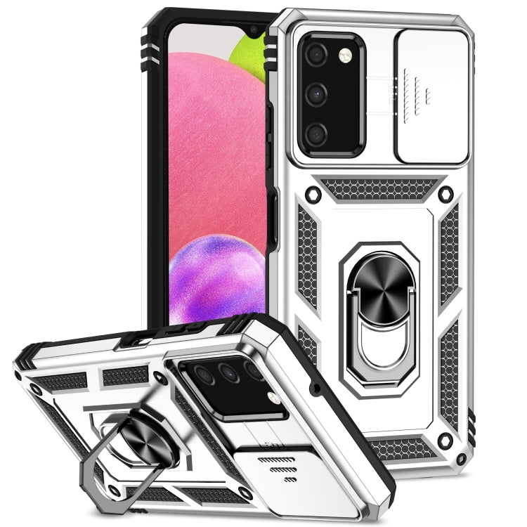 Custodia con copri camera scorrevole per Samsung Galaxy