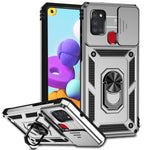 Custodia con copriobiettivo scorrevole per Samsung Galaxy A21s