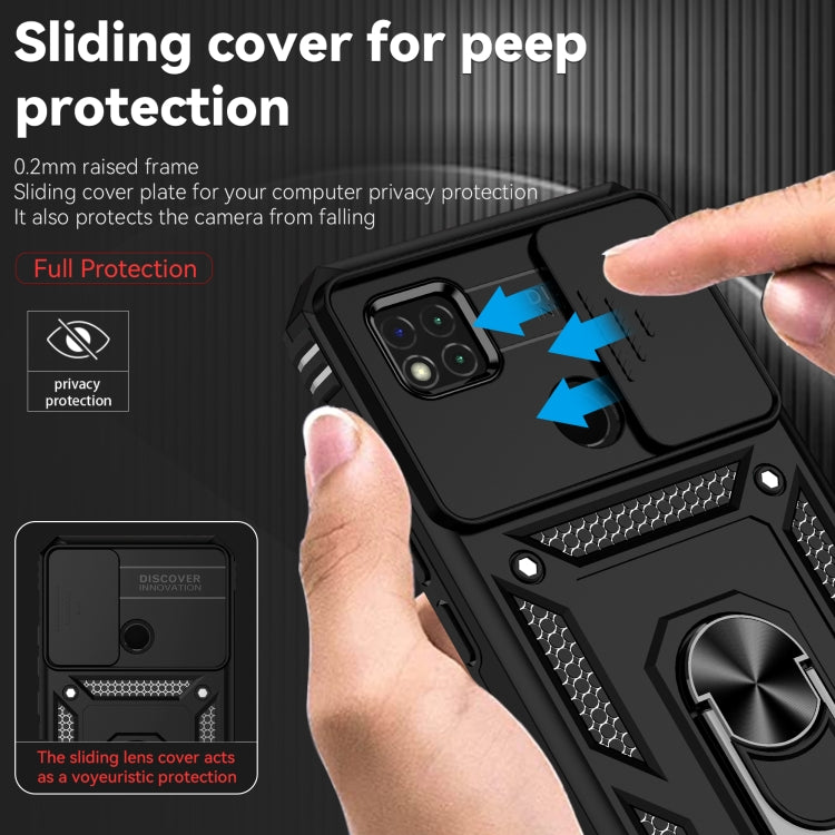 Custodia per telefono con supporto per camshield scorrevole, For Xiaomi Redmi 10A, For Xiaomi Redmi 10C, For Xiaomi Redmi Note 11E