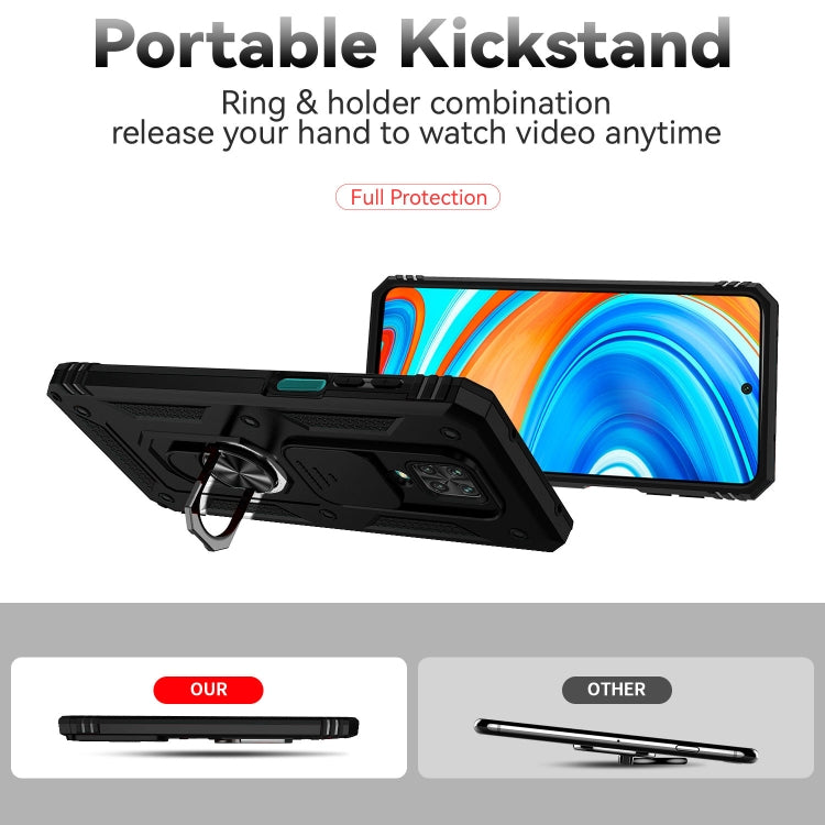 Custodia per telefono con supporto per camshield scorrevole, For Xiaomi Redmi Note 9 Pro, For Xiaomi Redmi Note 8 Pro