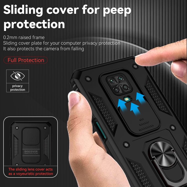 Custodia per telefono con supporto per camshield scorrevole, For Xiaomi Redmi Note 9 Pro, For Xiaomi Redmi Note 8 Pro