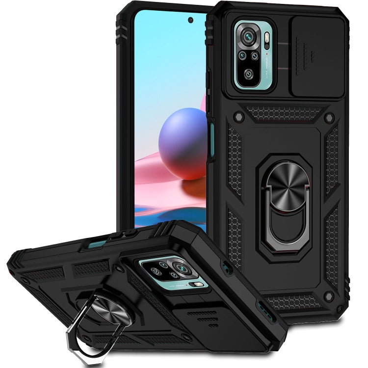Custodia per telefono con supporto per camshield scorrevole, For Xiaomi Redmi Note 10 Pro, For Xiaomi Redmi Note 10, For Xiaomi Poco X3
