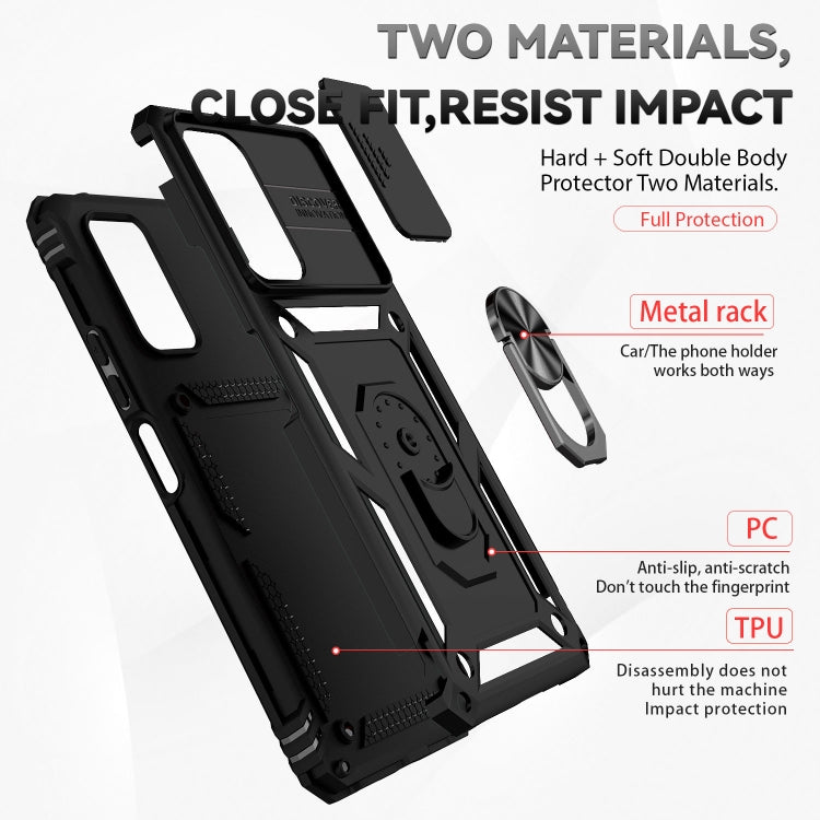 Custodia per telefono con supporto per camshield scorrevole, For Xiaomi Redmi Note 10 Pro, For Xiaomi Redmi Note 10, For Xiaomi Poco X3