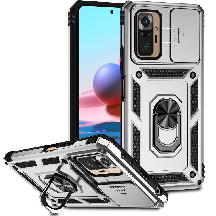 Custodia per telefono con supporto per camshield scorrevole, For Xiaomi Redmi Note 10 Pro, For Xiaomi Redmi Note 10, For Xiaomi Poco X3