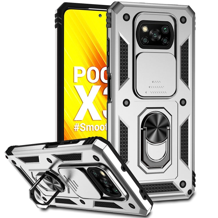 Custodia per telefono con supporto per camshield scorrevole, For Xiaomi Redmi Note 10 Pro, For Xiaomi Redmi Note 10, For Xiaomi Poco X3