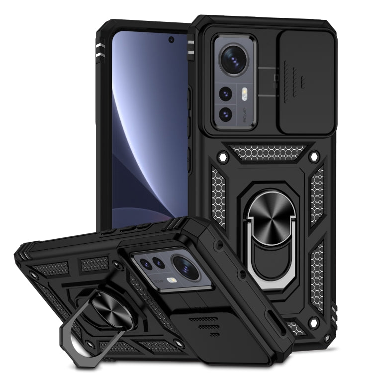 Custodia per telefono con supporto per camshield scorrevole, For Xiaomi 12 Pro, For Xiaomi 12, For Xiaomi 11 Lite