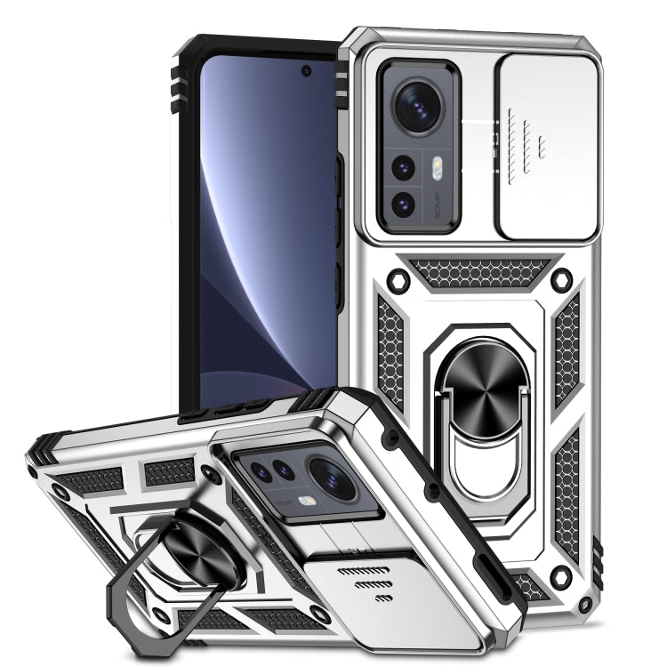 Custodia per telefono con supporto per camshield scorrevole, For Xiaomi 12 Pro, For Xiaomi 12, For Xiaomi 11 Lite
