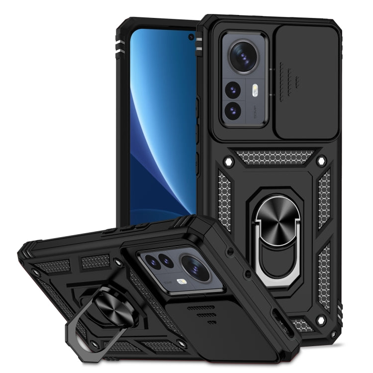 Custodia per telefono con supporto per camshield scorrevole, For Xiaomi 12 Pro, For Xiaomi 12, For Xiaomi 11 Lite